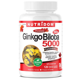 Nutridom Ginkgo Biloba 100mg (5,000mg QCE)(120 Capsules)