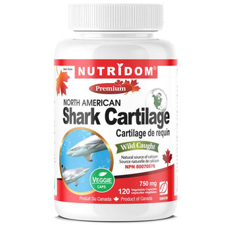 Nutridom North-American Shark Cartilage 750mg (120 Veggie Capsules)